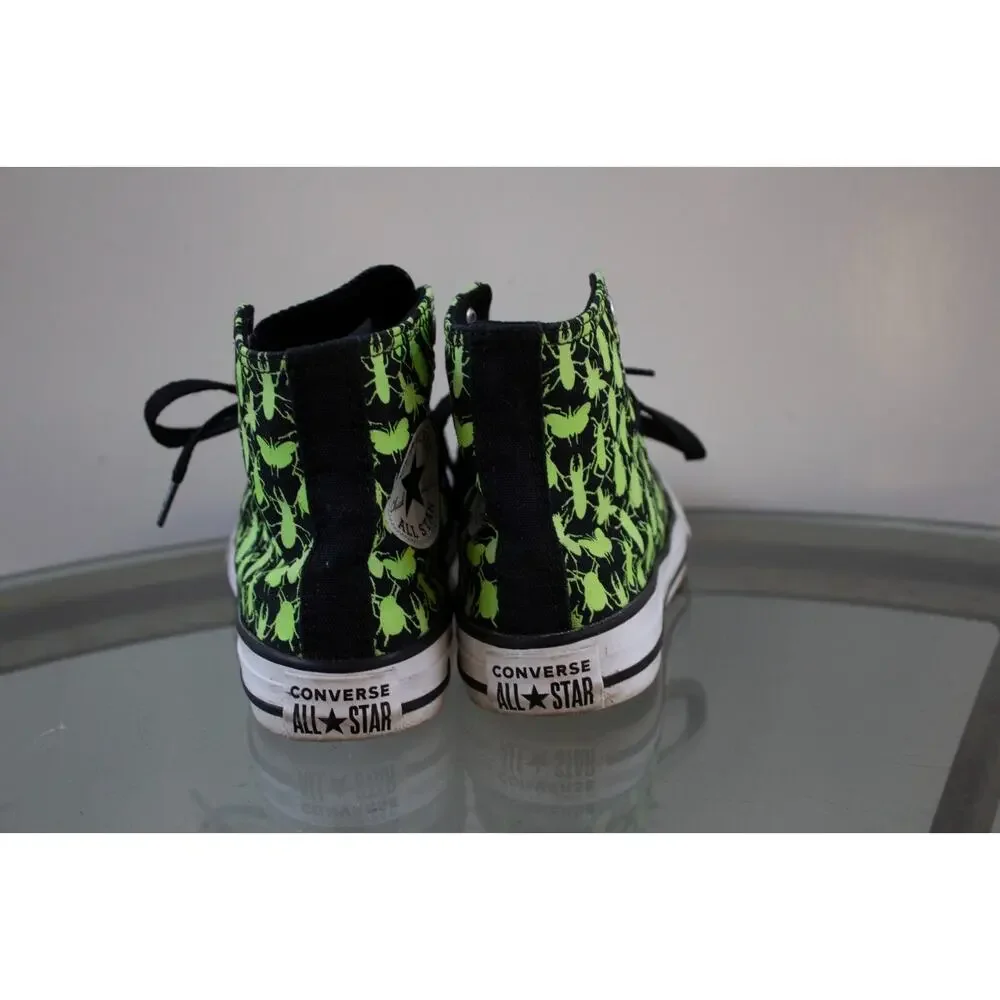 CONVERSE‎ Chuck Taylor Glow In The Dark Bugs Hi-Top Sneakers Junior Size 13